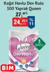 QUEEN KAĞIT HAVLU DEV RULO 300 YAPRAK QUEEN KAĞIT HAVLU DEV RULO 300 YAPRAK